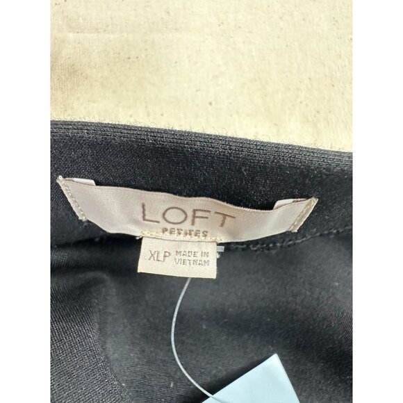 New Loft Mini A-line Skirt size XL Petites Black - Picture 2 of 7